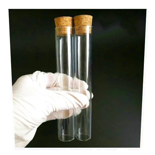 Pangyoo PYouo-Big Test Tubes, 4pcs/lot Glass Flat Bottom Test Tubes, 25x150mm, with Cork Stopper, for Kinds of Experiments