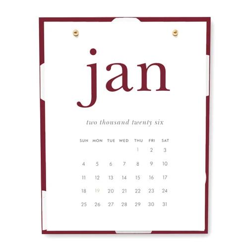 kate spade new york Small Desk Calendar 2026, Monthly Desktop Calendar Dated January 2026 - December 2026, Acrylic Stand, 3.75 x 4.75 (Julie Dot)