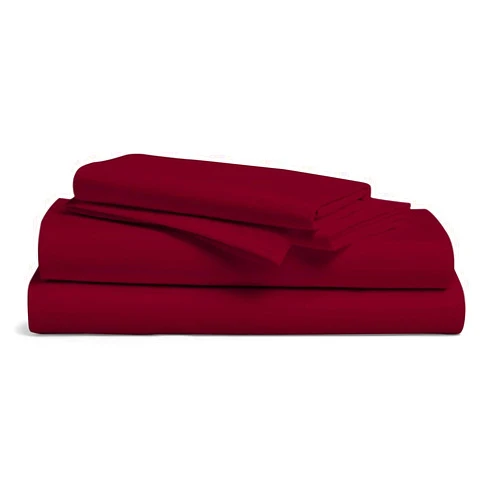 DKS BEDDING 100% Percale Cotton Sheets for Full XL Size Bed - Ultra Soft Breathable,100% GOTS Certified Extra Long Staple, Fits 16