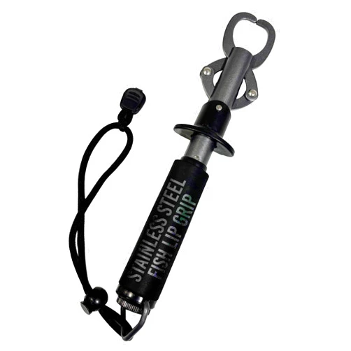 Rite Angler Stainless Steel Fish Lip Grip for Fishing - Ergonomic Handle, Spring-Loaded, Corrosion-Resistant Grabber Tool - Fishing Gripper, Saltwater Fish Clamp Grips