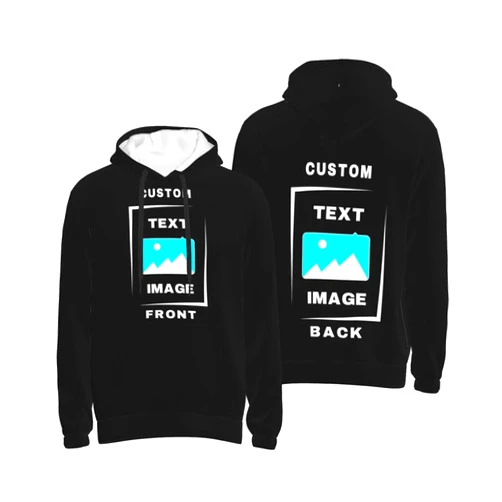 Generic Custom Hoodie Custom Hoodies for Men Anime Hoodie Cute Hoodies Mens Hoodies for Men or Women Black Essentials Hoodie