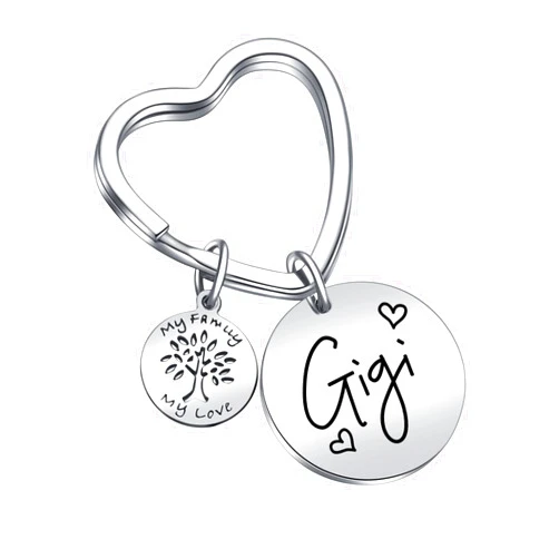 JIUSHUN Gigi Keychain Grandmother Jewelry Best Gigi Ever Gift Grandma Keychain Nana Keychain Mom Jewelry MIL Gift Mother Gift Mother in Law Jewelry Grammy Gift