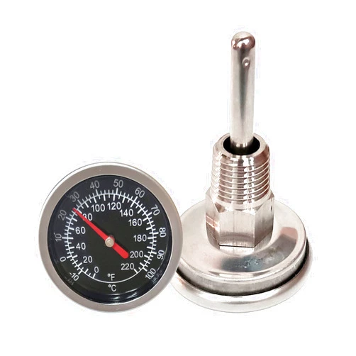 ZSYTF Stainless Steel Thermometer 1/4 NPT Thread Joint -10-100℃/0-220ºF Dial Thermometer For Kettle Boiler Temperature Gauge Thermometer Indoor Outdoor Stainless Steel Rustproof