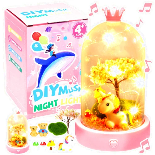 SEKEAHU Satkago Crafts for Girls Ages 4-8 8-12, Music Box and LED Novelty Toys Christmas Gifts Arts and Crafts for Kids Ages 8-12 4-8