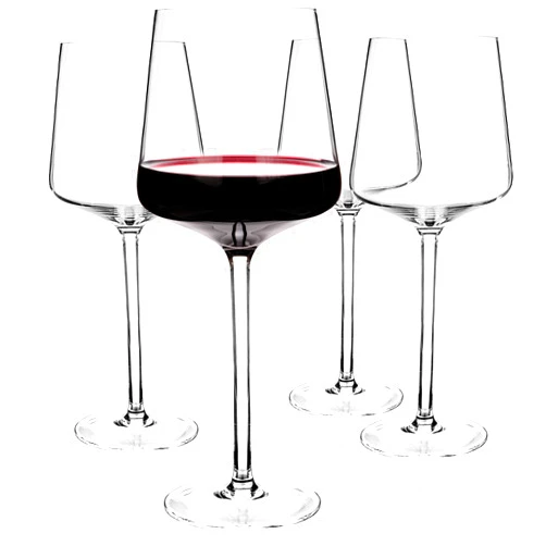 LUXBE - Crystal Wine Glasses 20.5-ounce, Set of 4 - Red or White Wine Large Glasses - Pinot Noir - Burgundy - Bordeaux - 600ml