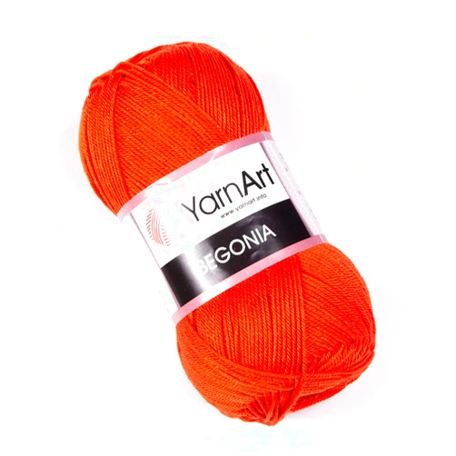 Yarn Art Begonia Yarn 100% Cotton, Pure Premium Soft Cotton Yarn, for Knitting Crochet and Amigurumi, Various Pastel and Shiny Colors Yarn, Baby Yarn, 1.76 Oz (50g) / 185 Yrds (169m) (5535)