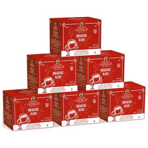 Caffè Garibaldi Breakfast Blend Coffee Pods, Single-Serve Capsules for Keurig K-Cup Brewers, Single Serve Cups with 100% Arabica Blend, 72 Count Recyclable Coffee Pods - Light Roast