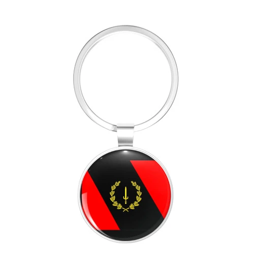 Glover Trading Black American Heritage Flag Metal Double Sided Key Chain Keychain