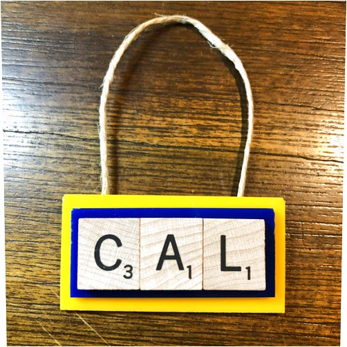 Handmade CAL University of California Golden Bears Christmas Ornament Letters Tiles