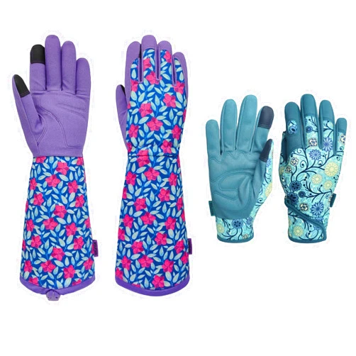 MSUPSAV Gardening Gloves with Grip,Garden Gloves for Women, Leather Work Gloves,Gifts,Medium