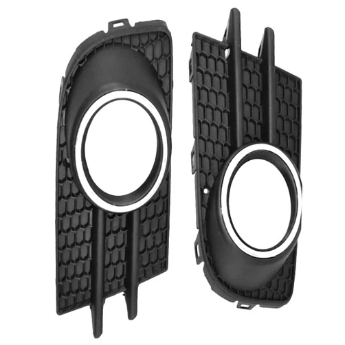 ENHVNYZA 2Pcs Left Right Front Bumper Grille Fog Light Grill Fog Lamp Frame Cover Compatible With EU 2012-2018 5N0853665 5N0853666(Chrome)