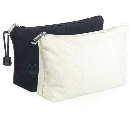 HRX Package Canvas Makeup Bag, 2pcs Cosmetic Zipper Pouches Travel Organizer Case for Brush Purse Diaper Bag Tote Bag