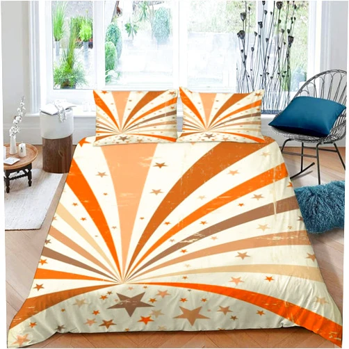Weiulie Grunge Vintage Colored Ribbons Duvet Cover Set, Twin Bedding Sets, Congratulatory Style Coverlet Set Decorative Quilted 3 Piece, Ultra-Soft Comforter Cover with 2 Pillowcases 68