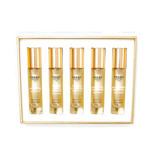Creed House of Creed Men's Holiday Gift Coffret Set, Features 5 Signature Perfume Scents of Aventus, Aventus Cologne, Green Irish Tweed, Millésime Impérial, and Silver Mountain Water, 5 x 10ml