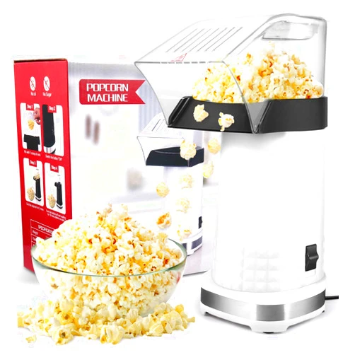 MiKoSoRu Popcorn Maker, 4.5 Quarts Fast Popping High Popping Rate Air Popper Popcorn Maker with On/Off Switch, No Oil, Easy to Clean & Mantain, BPA-Free Popcorn Machine, ETL Certified Popcorn Poppers for Home