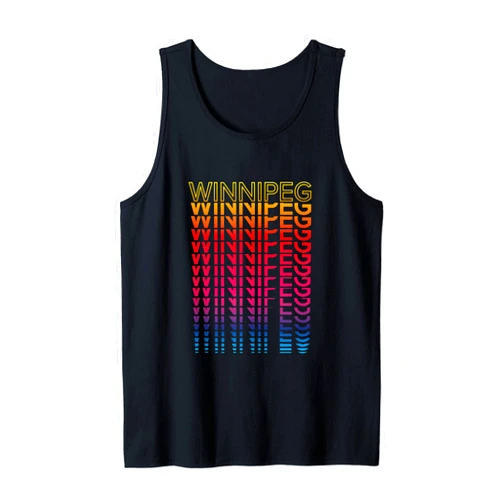 80's Retro Winnipeg Gift For Men & Women Retro Colorful City - Nostalgic Winnipeg Tank Top