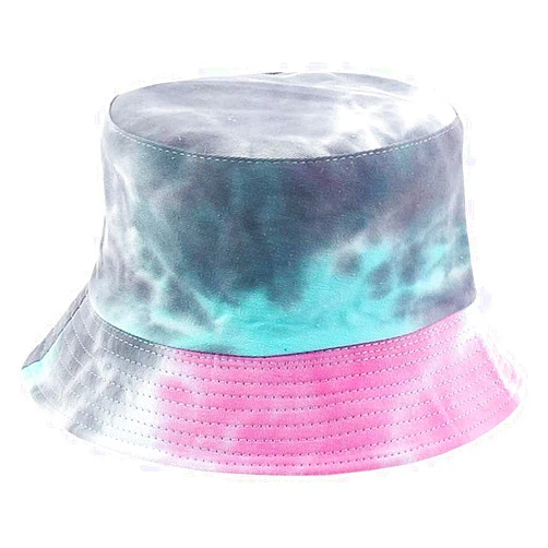 BEARUN Tie Dye Bucket Hat Reversible Cotton Multicolored Fisherman Cap Packable Sun Hat