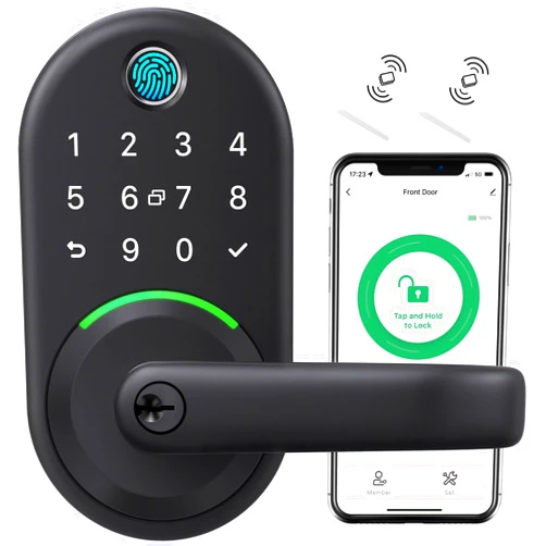 Yamiry Smart Door Handle Lock with Keypad：Yamiry Fingerprint Lock - Keyless Entry Door Lock for Front Door - Digital Door Lock - WiFi Door Lock with APP - Genarate Passcode Remotely - DIY Installation