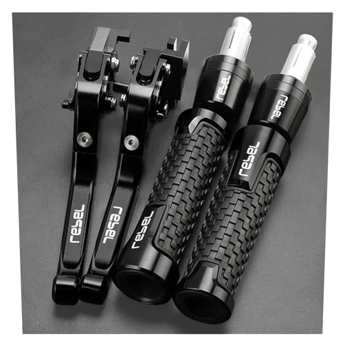 MINGMEISMU Clibrv Motorcycle Grips Adjustable Folding Clutch for Hondarebel500 Rebel300 CMX 500 CMX300 Rebel 2017 2020 2021 2022 2023 2019 2018Motorcycle Brake Clutch Levers Handlebar Grip(Black)