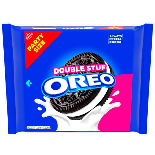 OREO Double Stuf Chocolate Sandwich Cookies, Party Size, 707g