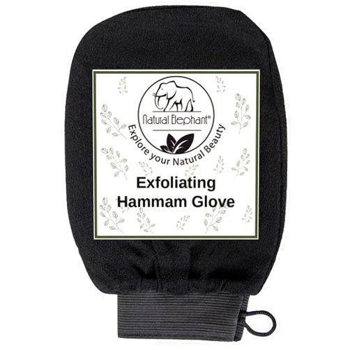 Natural Elephant Exfoliating Hammam Glove… (Pure Black Single)