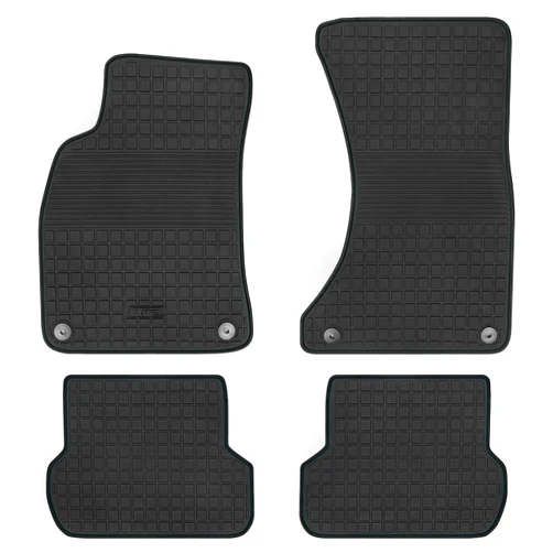 SAN AUTO Car Floor Mats Custom Fit for Audi A4 b8 2017 2018 2019 2020 2021 2022 2023 2024 Full Black Rubber Auto Floor Liners Set All Weather Heavy Duty Odorless