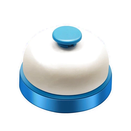 Arbootjin Call Bell,Service Bell Desk Bell Dinner Desk Bell Front Desk Bell,2.8 inch Metal Anti-Rust Desktop Call Bell for Hotels,Restaurants,Offices, Schools,Reception (Blue)