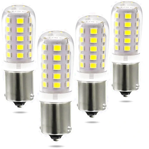 KAKEMONO 12V BA15S LED Bulb S8 SC 3W 300Lm 6000K Daylight White,Bayonet Single Contact Base 1156 1141 P21W, Landscape RV Camper Marine Boat Trailer Lighting,Pack of 4
