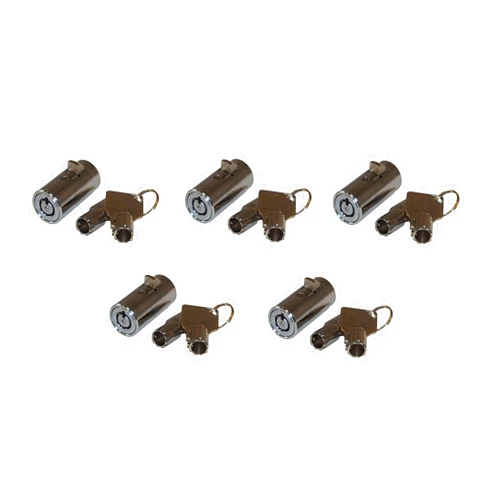 Vending-World 5 - MEI-2501B-KA Vending Machine Lock with Tubular Keyway and Chrome Finish, Keyed Alike #1452