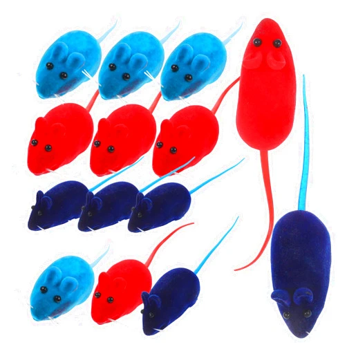 POPETPOP 20pcs Cat Toys Mice - Squeaky Mice Cat Toys - Pet Cat Soft Mouse Toy Interactive Toy Kitten Toys Noise Lovely Rat Mice False Mouse Playing Toys Random Color