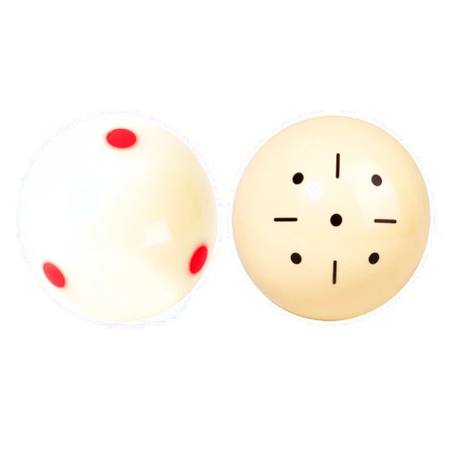GSE Games & Sports Expert Black Dot & Red Dot Practice Training Cue Balls, AAA-Grade PRO Cup Standard Pool Billiard Cue Ball with 6 Dots, Billiards Accessories