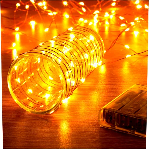 Ariceleo 1 Pack 16.4ft Battery Operated String Lights with Timer, Warm White with Synchronized Twinkle Mode, Fairy Lights Battery Powered, 50 LEDs, Idea for Christmas Bedroom Party Wedding