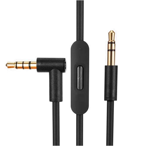 Cipher Replacement Audio Cable Cord Wire, Compatible with Beats Headphones Studio Solo Pro Detox Mixr Executive Pill with in Line Mic and Control (Black)