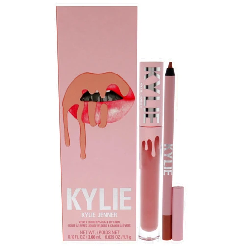 Kylie Cosmetics Velvet Lip Kit - 700 Bare for Women - 2 Pc 0.10 oz Velvet Liquid Lipstick, 0.03 oz Lip Liner