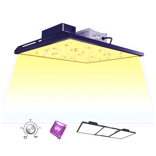 Uoiuxc UV Included Samsung Diodes Assemblable LED Grow Light 1000 Watt, for 3x3FT Spaces with Daisy Chain and Full Spectrum for Seedling, Veg, and Blooming