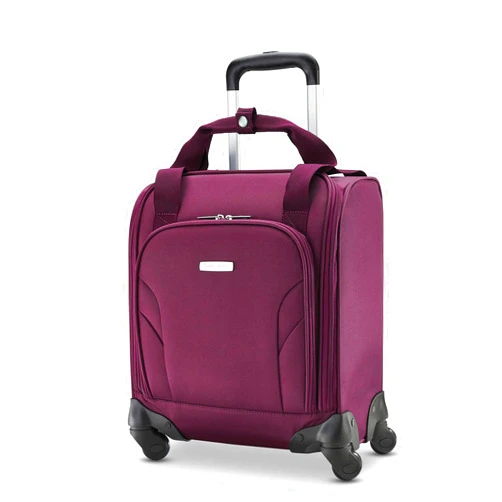 Samsonite Underseat Carry-On Spinner with USB Port, Purple, One Size