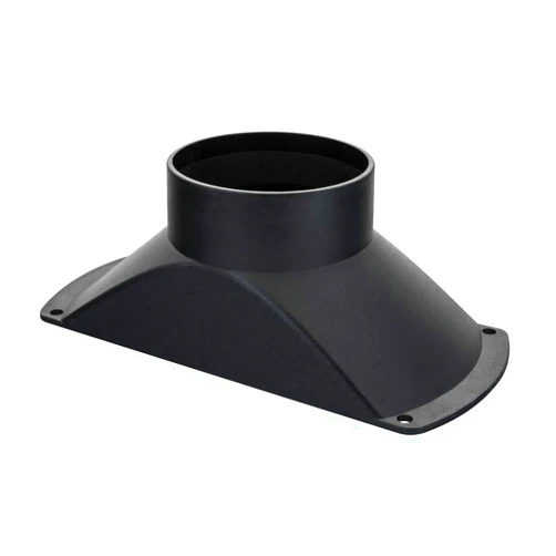 POWERTEC 70150 Rectangular Dust Hood Collector – ABS Plastic, 4 Inch OD Attachment for Woodworking Dust Collection Hose and Fittings
