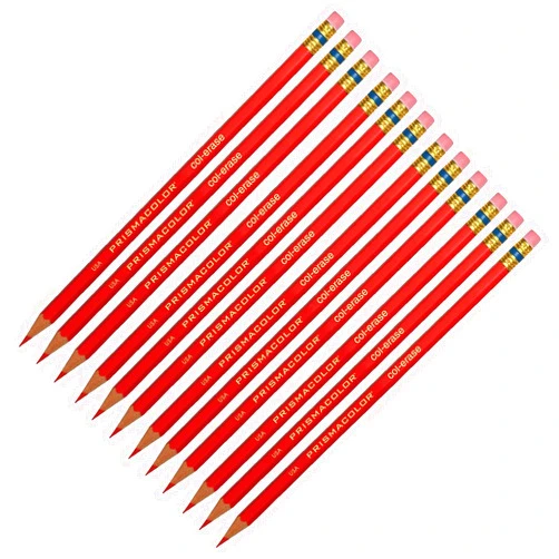Prismacolor Sanford Premier Col-Erase Colored Pencils, Red, 12/Bundle (SAN20045-12)