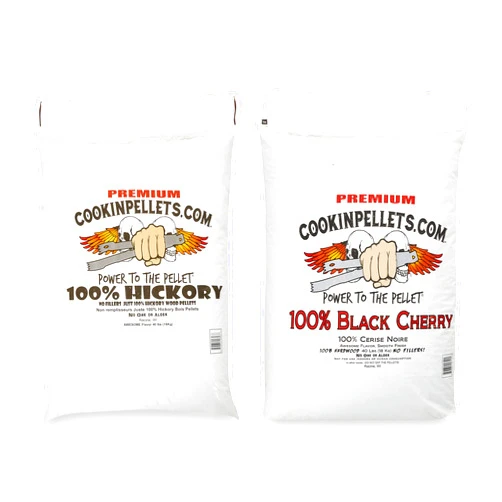 CookinPellets Premium Hickory Grill Smoker Smoking Wood Pellets, Bundle with Black Cherry Smoker Smoking Hardwood Wood Pellets, 40 Pound Bag