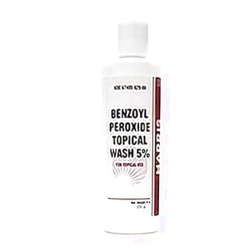 Harris Pharma 5% Benzoyl Peroxide Wash 8 OZ Pack of 3