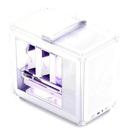 Jonsbo ​JONSBO C6 MAX White Micro ATX PC Case,Matx Handled Mesh Chassis,1-Side Penetration, Simple Compact Desktop Computer case, ATX Power Bite (L220mm Max.), 170mm H CPU Cooler,Panels Tool-Free Open,White