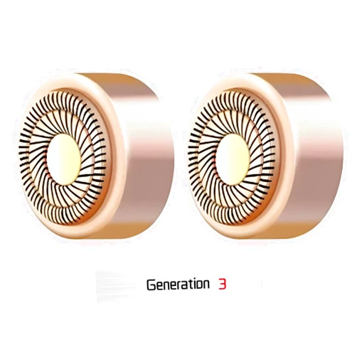 YOUNGPRO Generation 3 Replacement Heads for Flawless Replacement Heads Gen 3 Compatible with Finishing Touch Flawless Facial Hair Remover Ring Light Version,New Upgraded Replacement Blades for Flawless,2 Pack.
