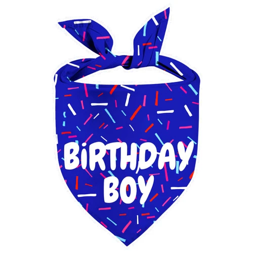 Yaofavo Birthday Boy Dog Bandanas 1 Pack, Blue Birthday Dog Scarfs for Boys, Pet Scarves for Birthday Boy Bandanas for Small Medium Large Dogs (Birthday Boy, One Size)