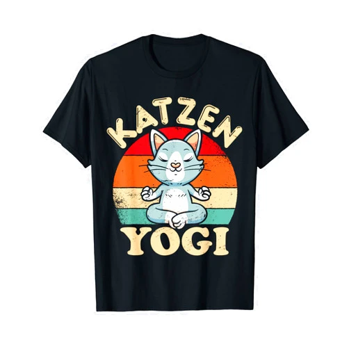 Yoga-Zubehör Lustige Geschenke für Katzenliebhaber Fun Birthday Gifts for Cat Owners in Yoga Style T-Shirt