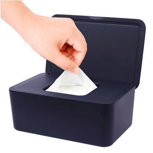 Seposeve Wipes Dispenser, Wipe Holder for Baby & Adult, Seposeve Refillable Wipe Container, Keeps Wipes Fresh, Far from Dirty Wipes, Easy Open/Close Wipes Pouch Case, Black