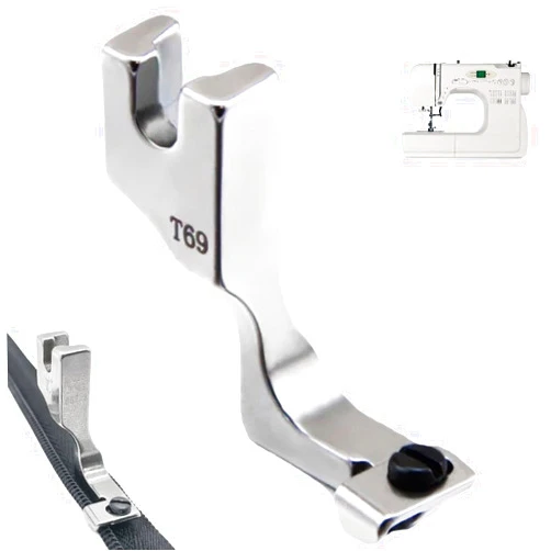 Dawmud Adjustable Invisible Zipper Guide Presser Foot for Sewing Machine, 2024 Upgraded Sewing Machine Presser Feet Industrial Sewing Machine, Sewing Machine Presser Feet for Home (3.9x2.4x0.8 Inch) (1Pcs)