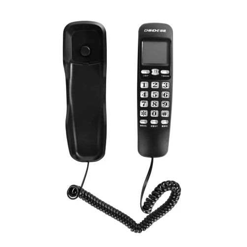 OFCN Wall-Mountable Basic Corded Telephone Black ， No AC Power Required