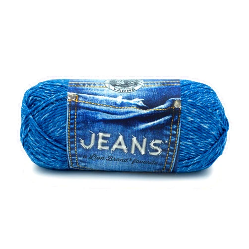 Lion Brand Yarn, Soft Jeans Yarn for Crocheting and Knitting, Stonewash, 1 Pack