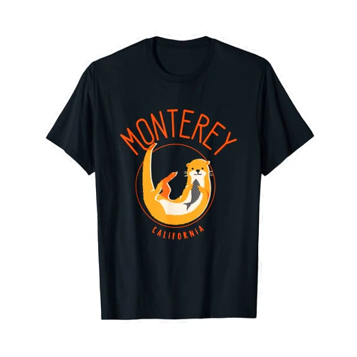 Monterey CA Vacation and Beach Gear Monterey California Sea Otter design T-Shirt