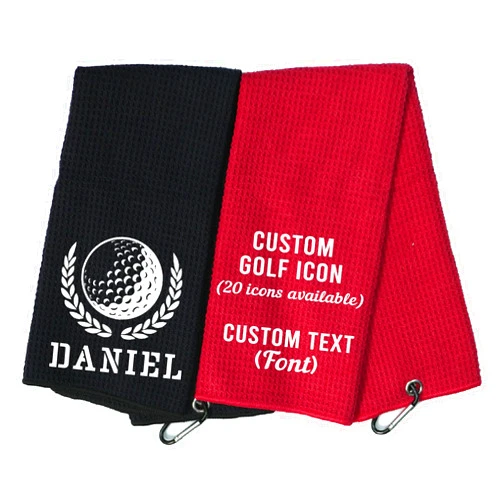 LullabyMall Custom Golf Towels for Men, Size 16”X16”, 16”X24”, Masters Golf Towel, Women Golf Towel, Golf Towel Personalized, Golf Towel Black, Red Golf Towel, Green Golf Towel, Large Golf Towel